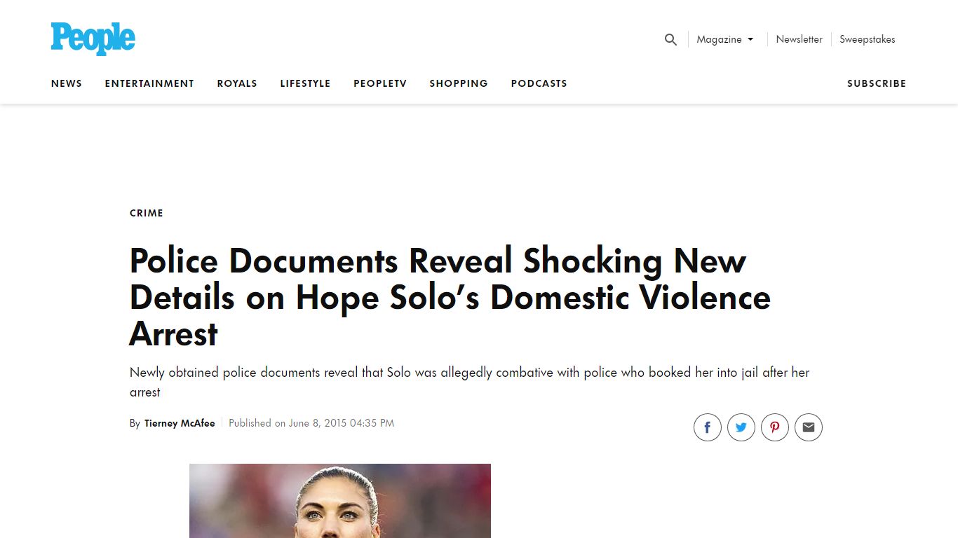 Hope Solo's Domestic Violence Arrest: Police Reports Reveal New Details